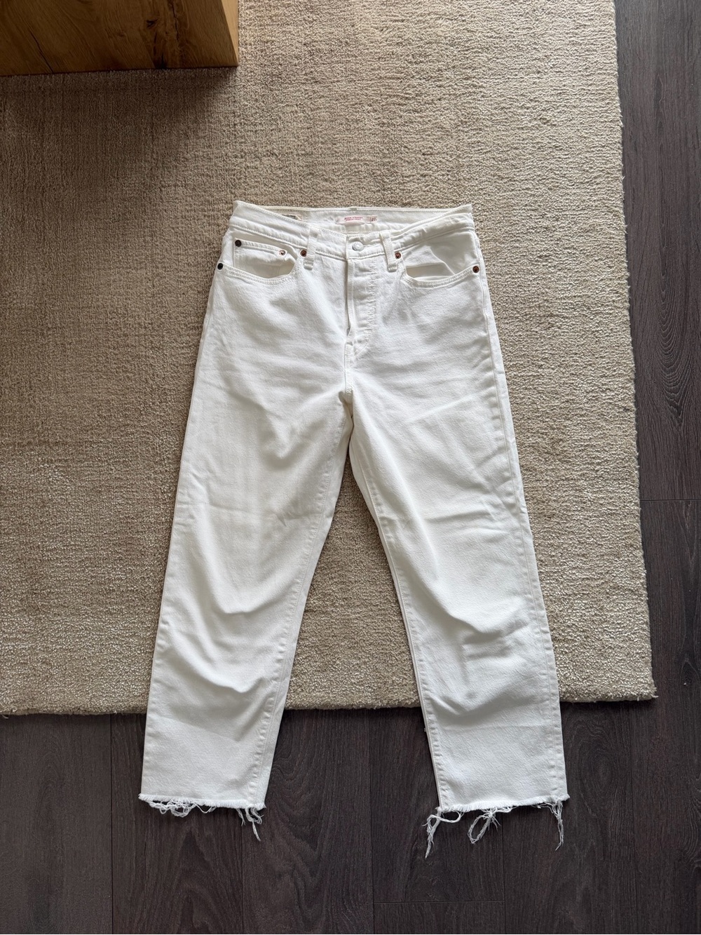 Levi's Women's White Straight-Leg Jeans